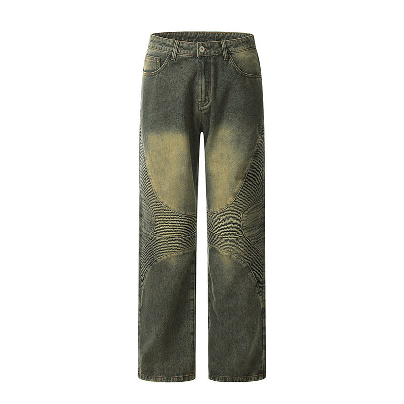 Stylizowane sprane baggy jeansy